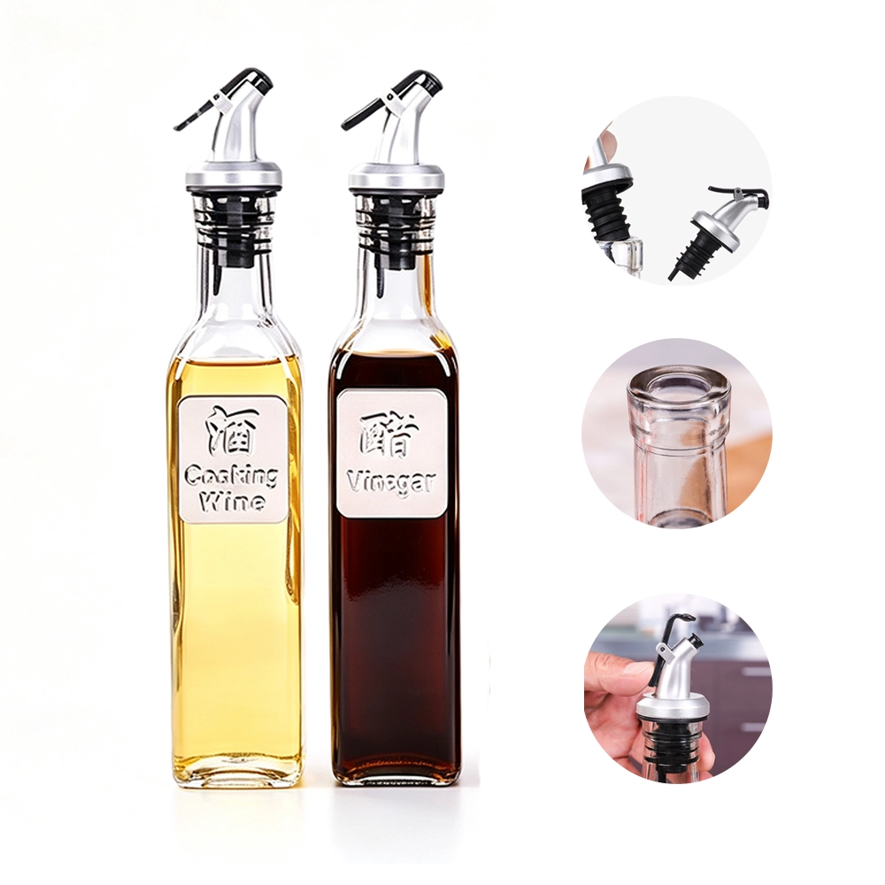 Aceitera de Vidrio con Dosificador a Presión, 250ml