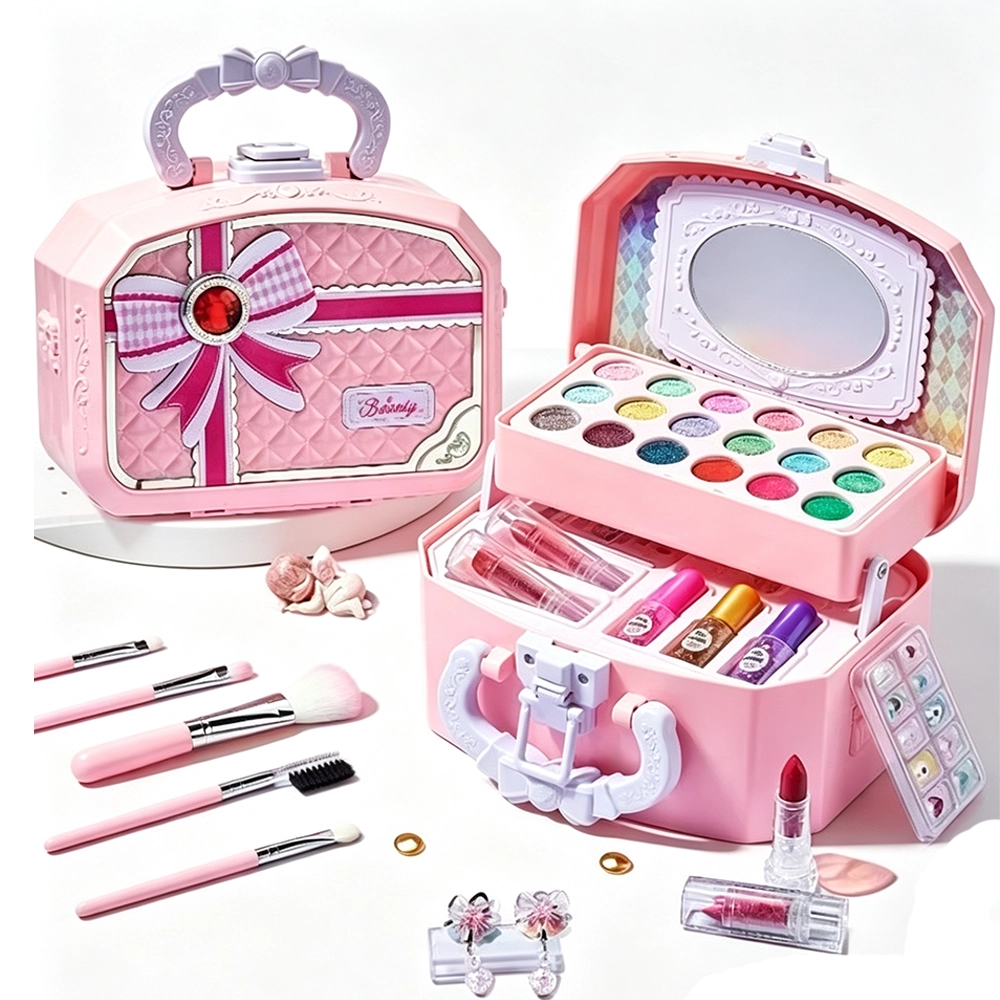 Set de Maquillaje Infantil de Princesa, para Jugar a las Casitas, 18.3×15.1×10.4cm