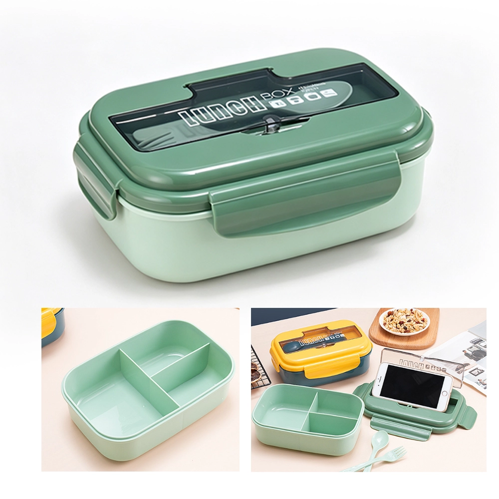 Lonchera Japonesa Dividida para Microondas, 1100ml, 22×16×8cm
