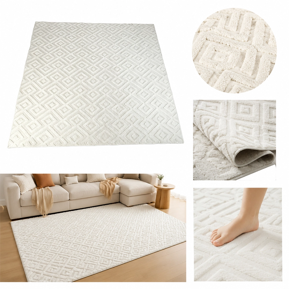 Alfombra de Peluche 3D para Sala, 1.2×1.8m