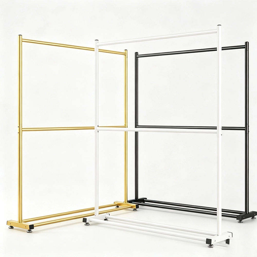 Perchero de Ropa de Doble Nivel con Ruedas, 185×40×120cm