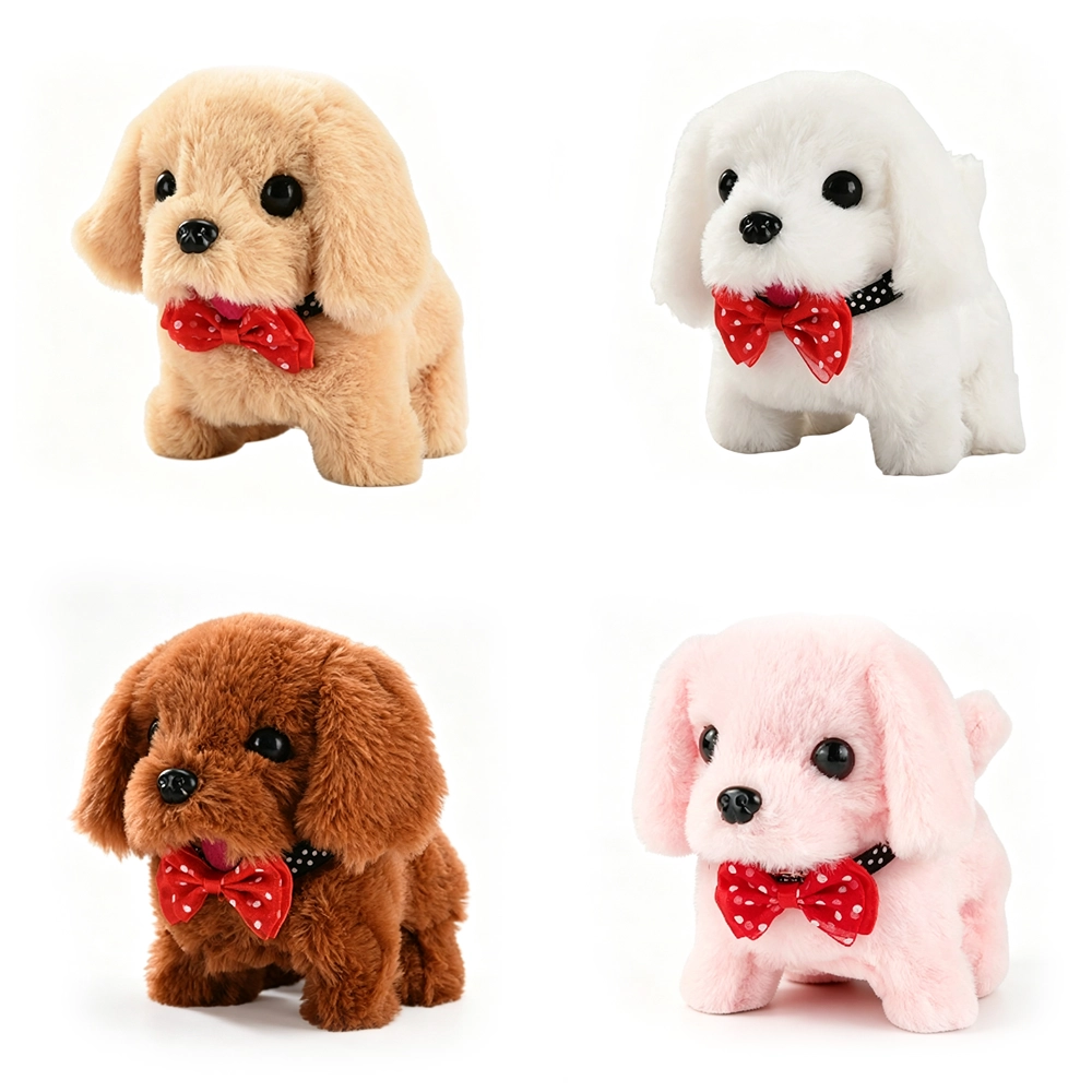 Perrito Robot de Peluche Electrónico para Niños, Camina y Ladra, 18×14cm