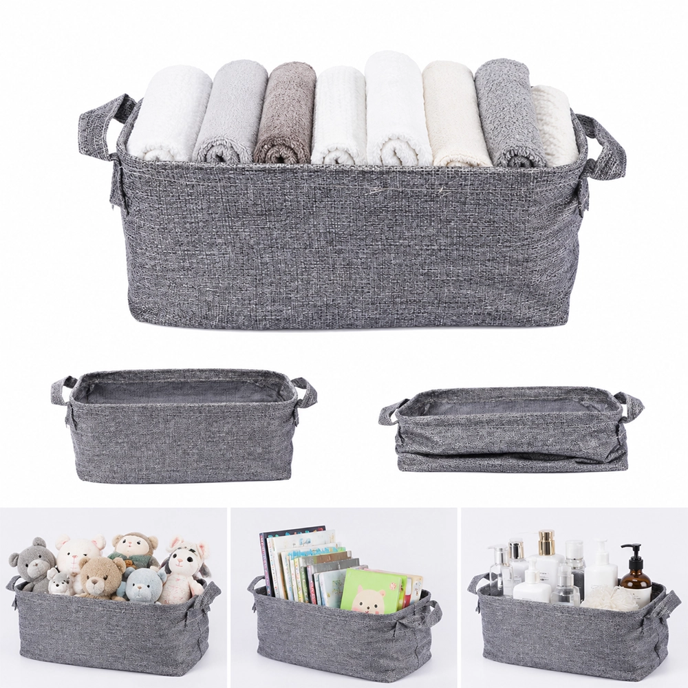 Canasta Organizadora de Tela No Tejida 28×14×14cm