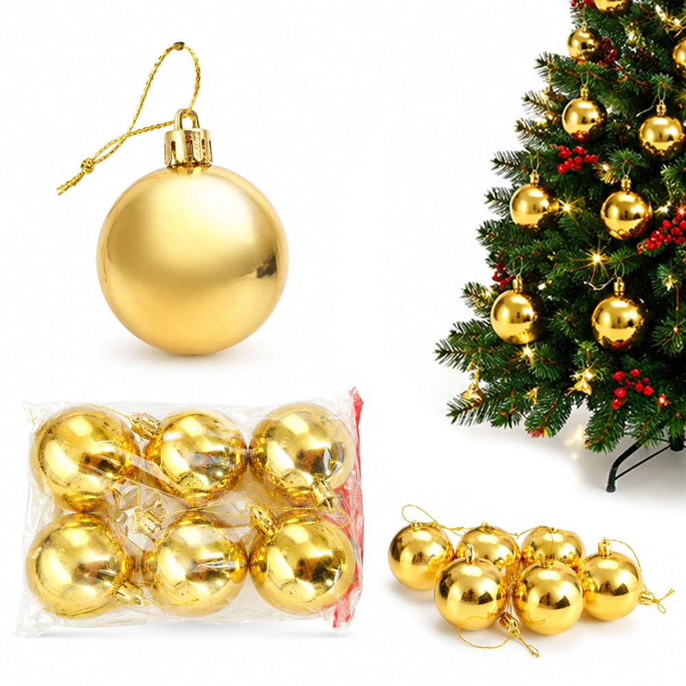 Esferas de Navidad Metalizadas, para Árbol de Navidad, Colores Surtidos, 8cm image 1