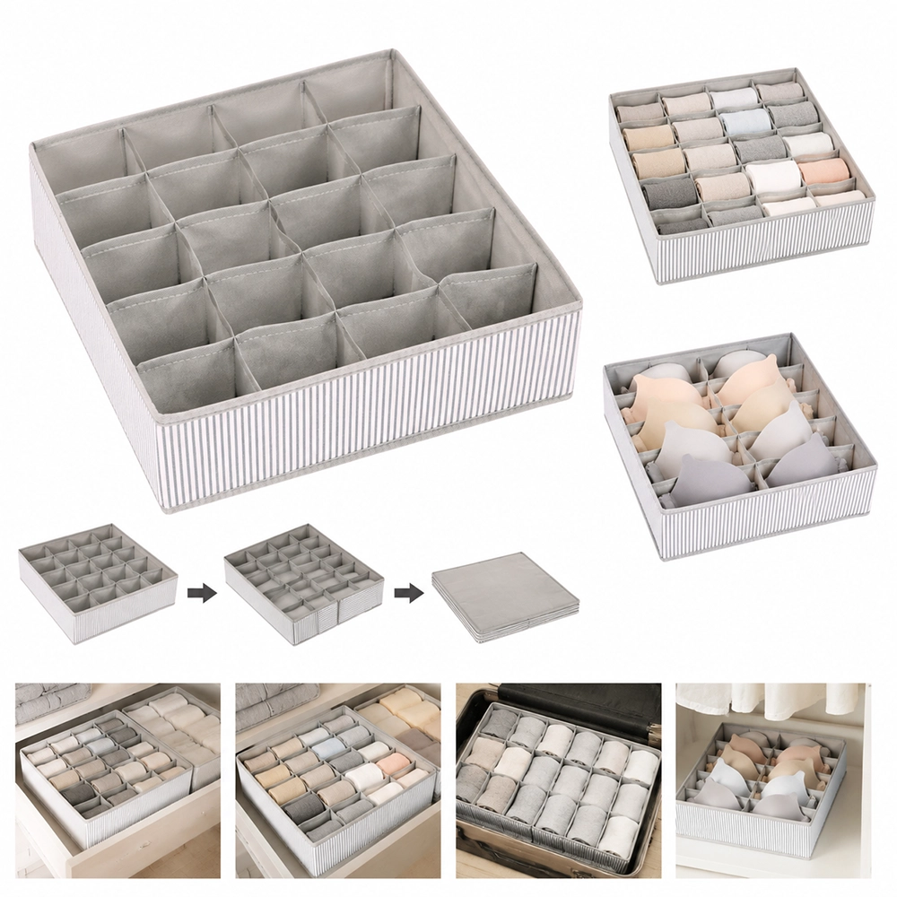 Caja Organizadora de Tela No Tejida Plegable 32×32×10cm image 1