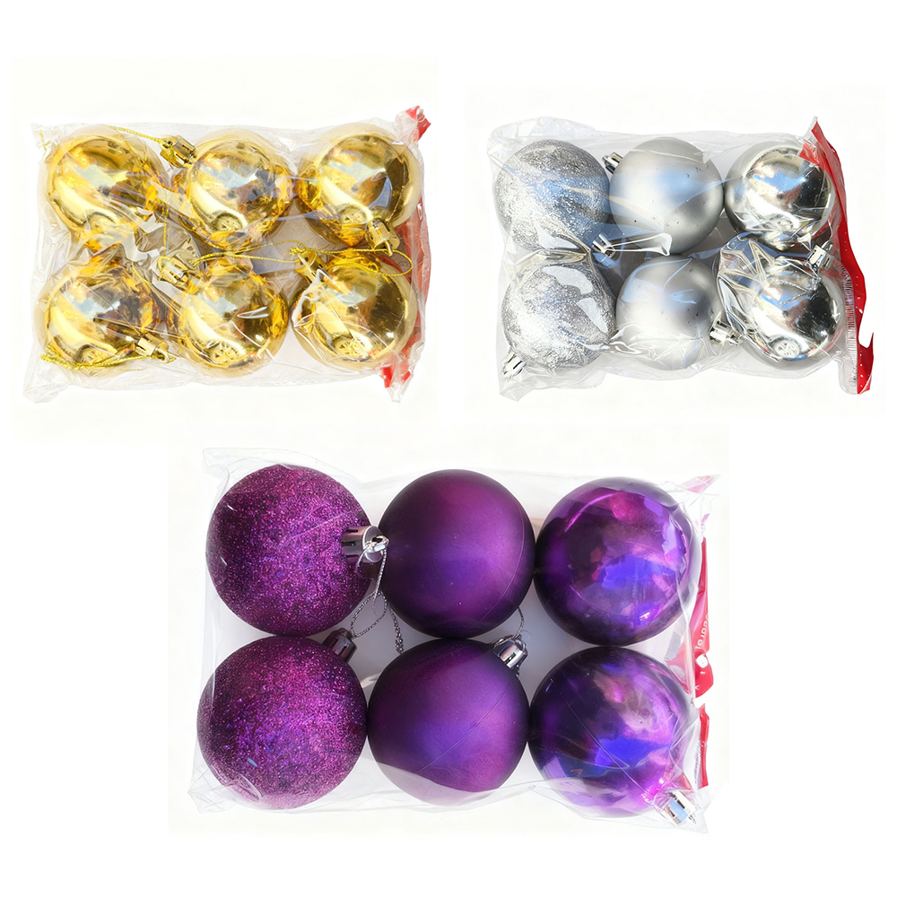 Esferas de Navidad Metalizadas, para Árbol de Navidad, Colores Surtidos, 8cm image 2
