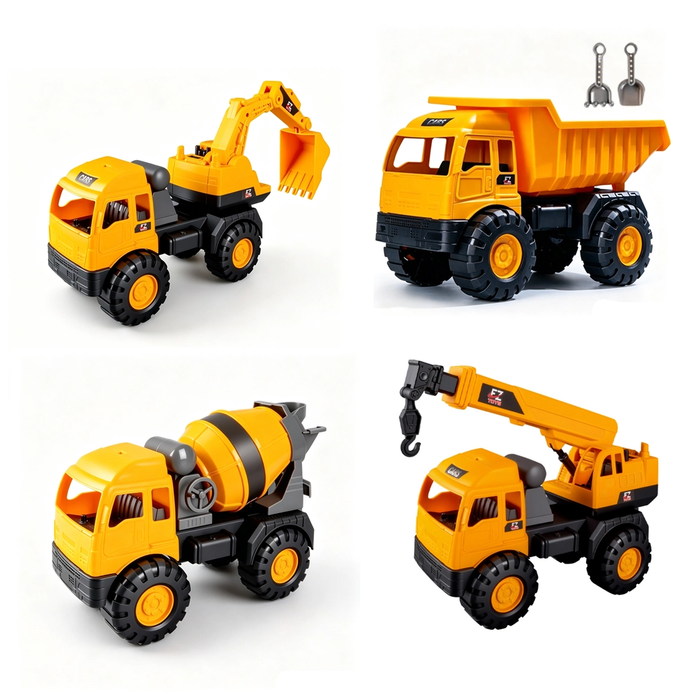 Set de Camiones de Construcción de Juguete para Niños, Vehículos de Simulación, 15×12×7cm