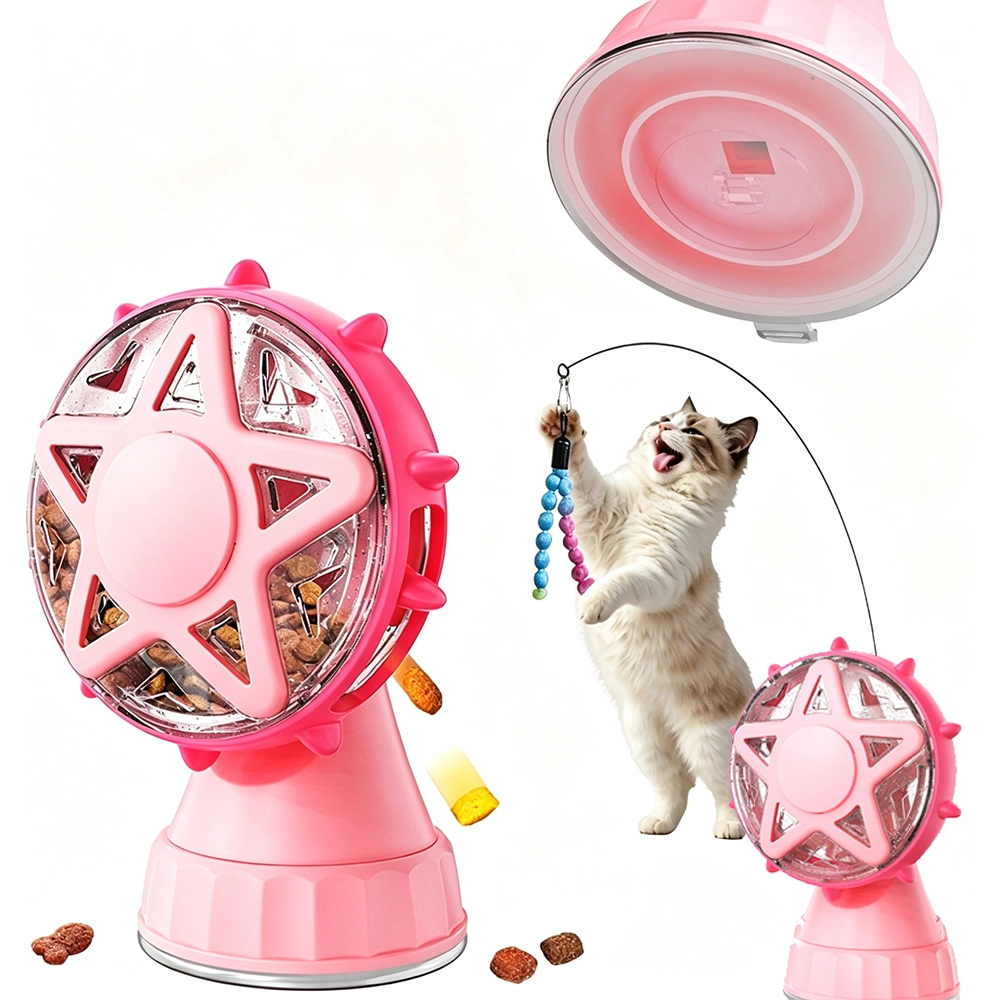 Juguete para Gato Dispensador de Alimentos PP+PC con Ventosa
