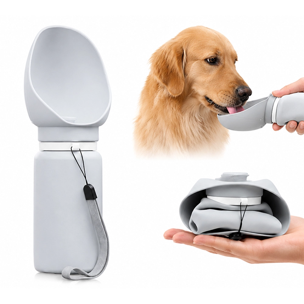 Botella de Agua para Perro Silicona Plegable Outdoor