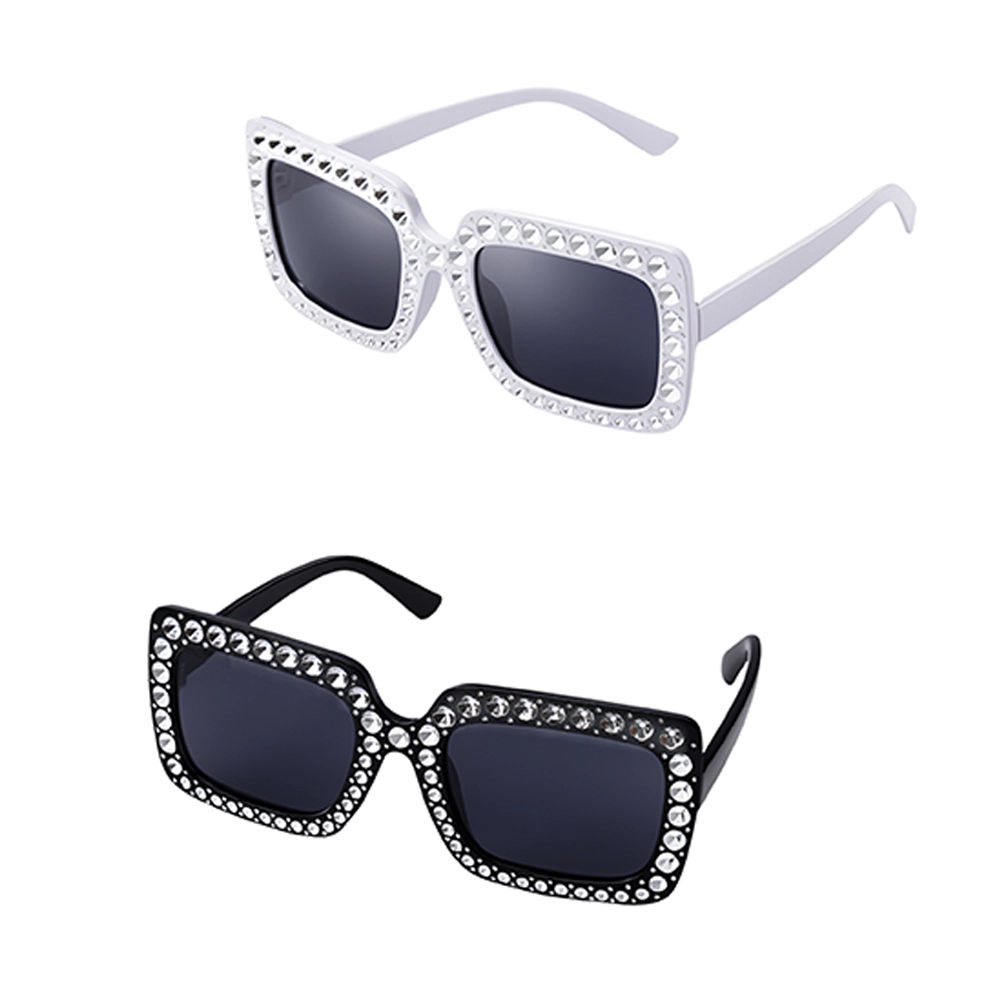 Gafas de Fiesta de Plástico Blanco y Negro 12 Unidades image 2