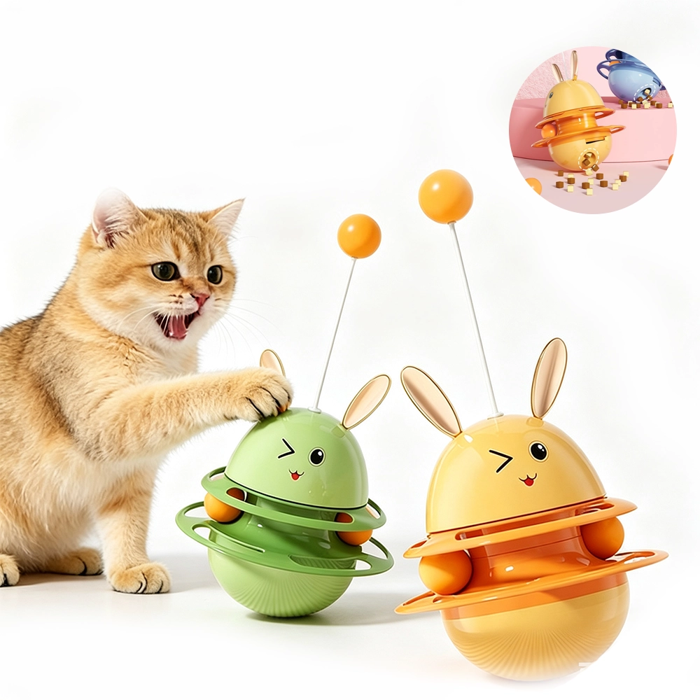 Juguete para Gato Plástico Balancín con Dispensador de Alimentos