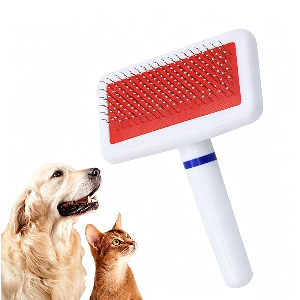 Cepillo de Púas para Perro Plástico y Acero Inoxidable con Cojín