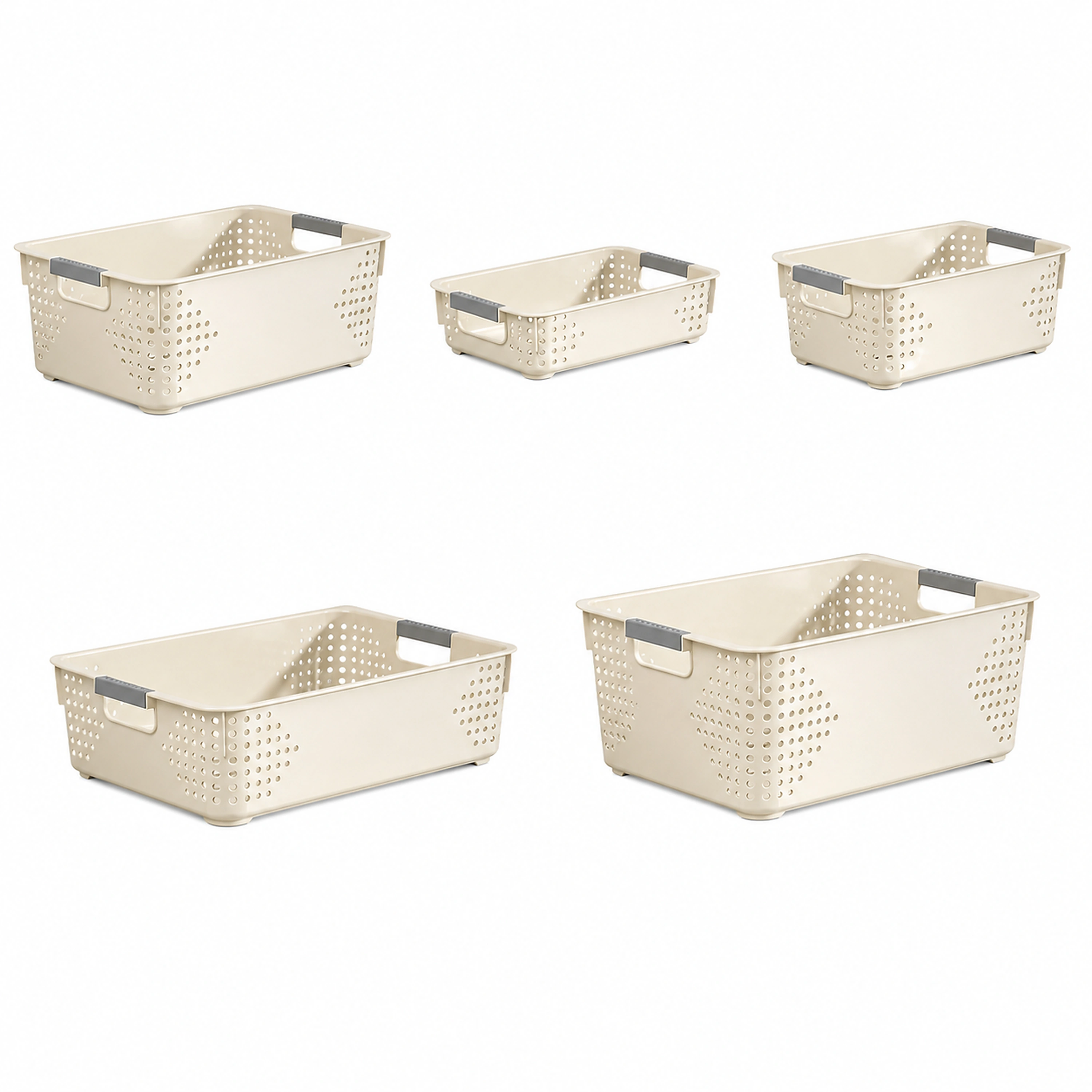 Cesto Organizador de Plástico para Cocina, 30 × 21 × 12 cm