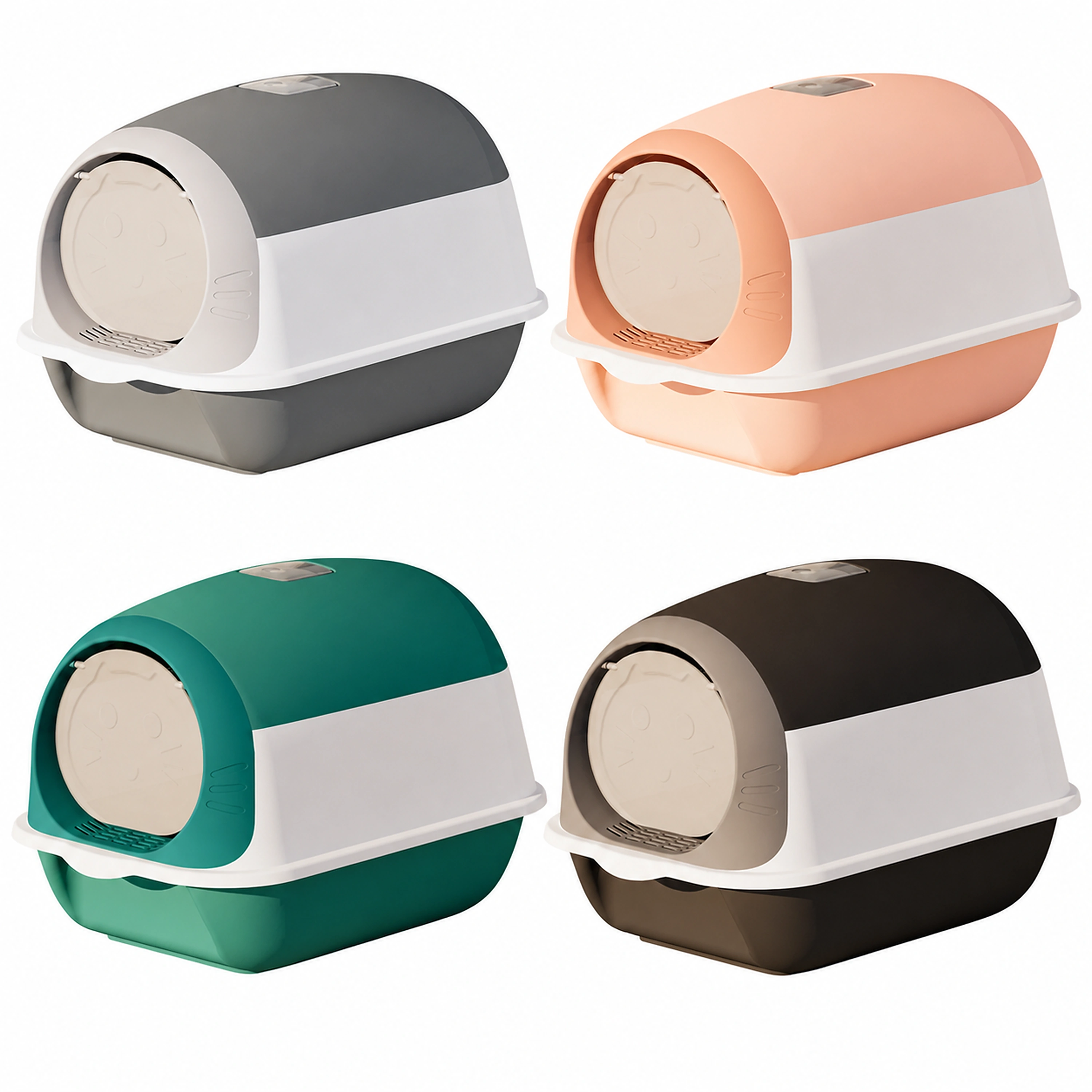Caja de Arena para Gatos de Plástico con Desinfeccion UV Anti Olor