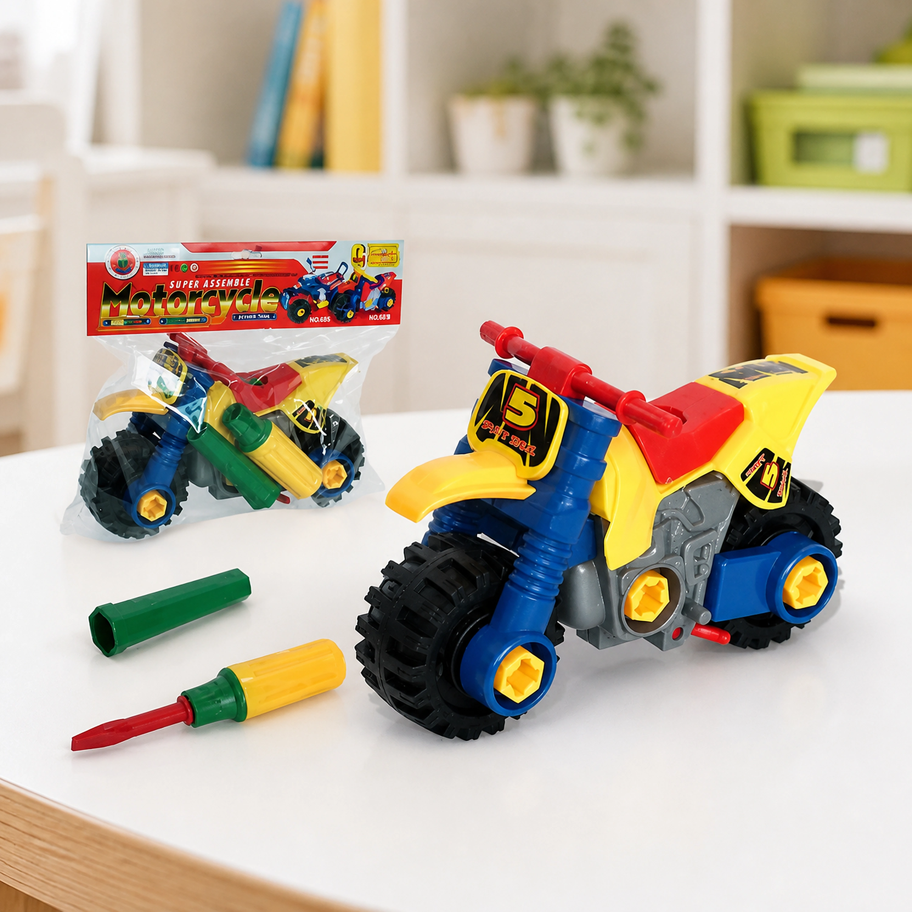 Motocicleta Desmontable de Plástico para Niños 20x6x14cm