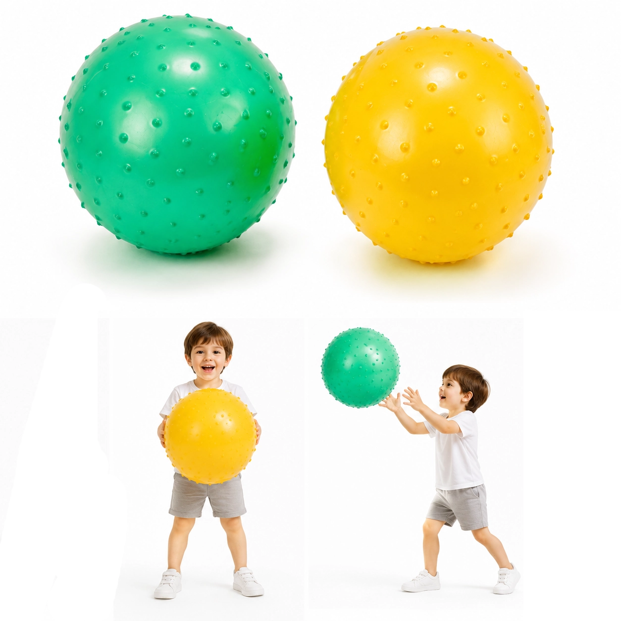 Pelota Inflable de Masaje con Púas, 20 cm