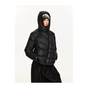 Chaqueta acolchada unisex, chunyafang 400T, cierre diagonal, ligera, con capucha