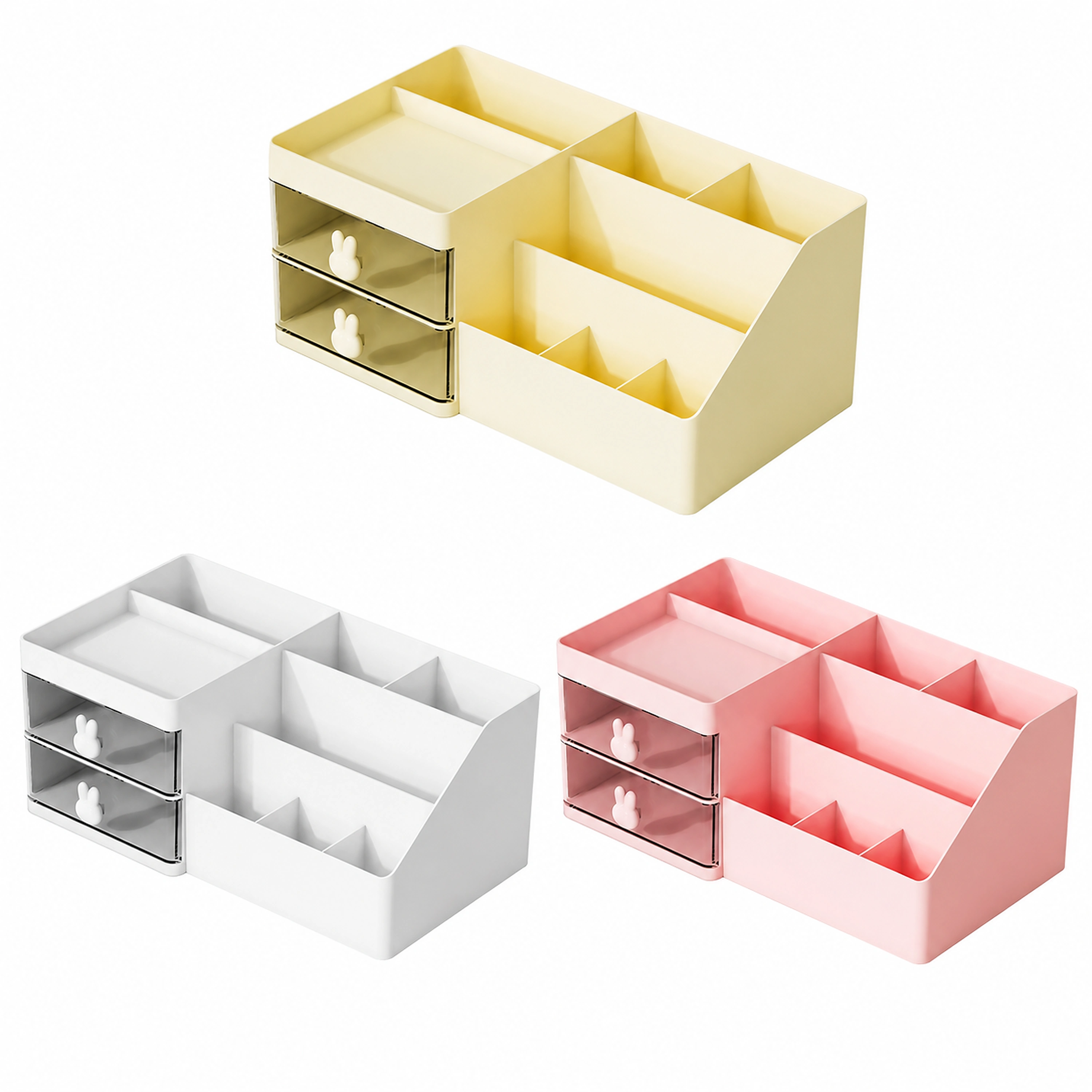 Organizador de Plástico con Cajones para Oficina, 28x14x12 cm