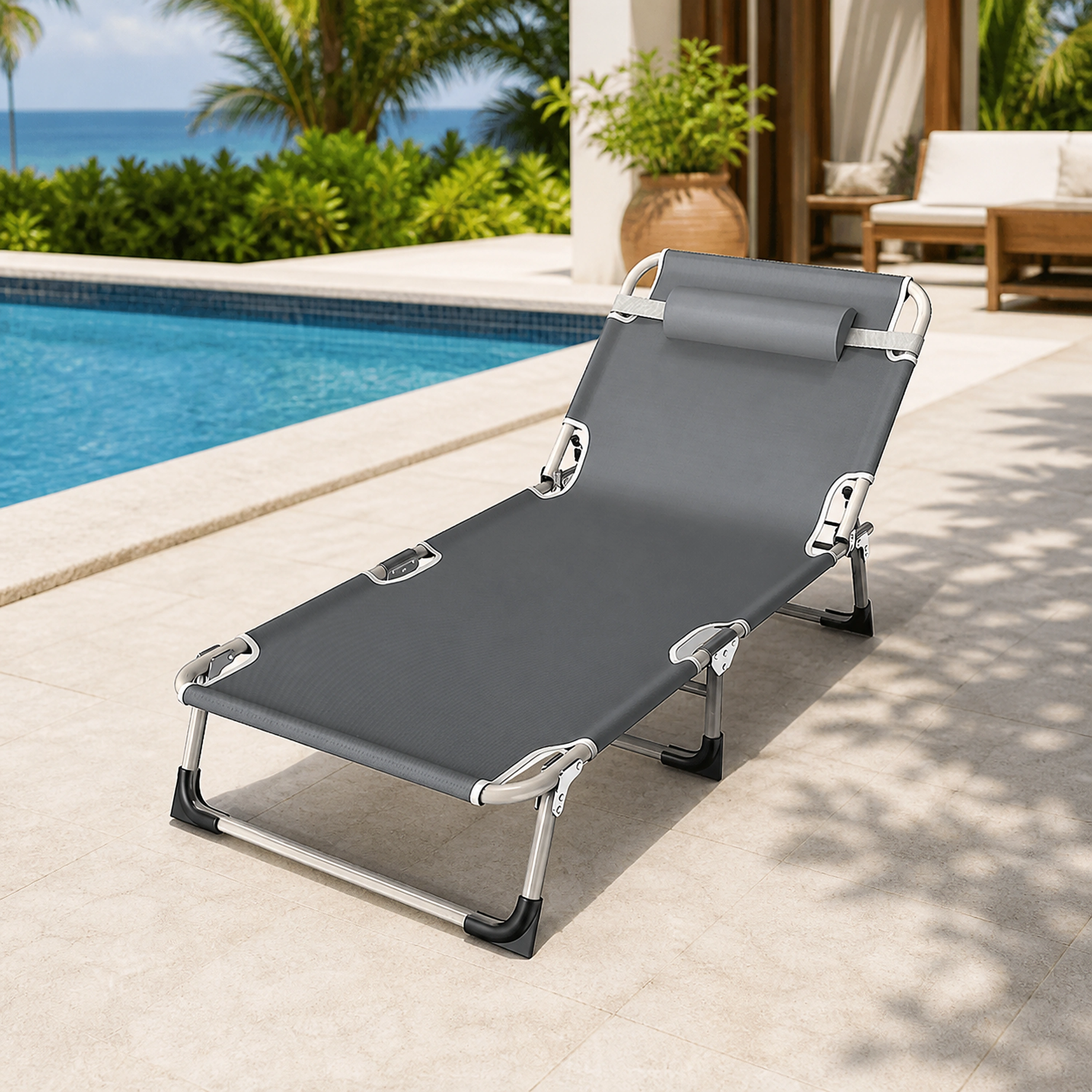 Cama Plegable de Tela Oxford para Oficina y Descanso, 190 × 68 × 28 cm image 1