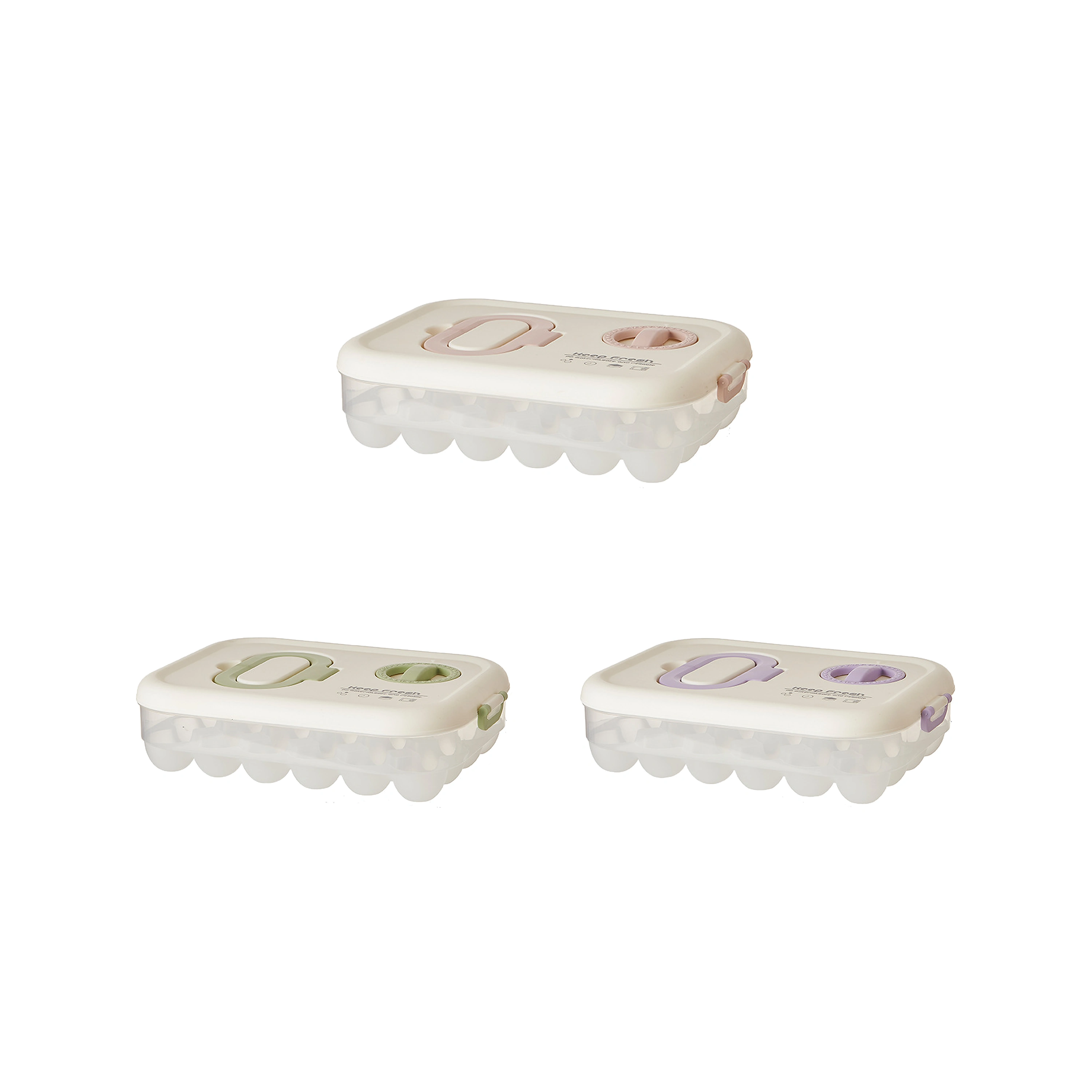 Huevera de Plástico Apilable con Asa, 24 Celdas, 32.3x22.8x8.6 cm