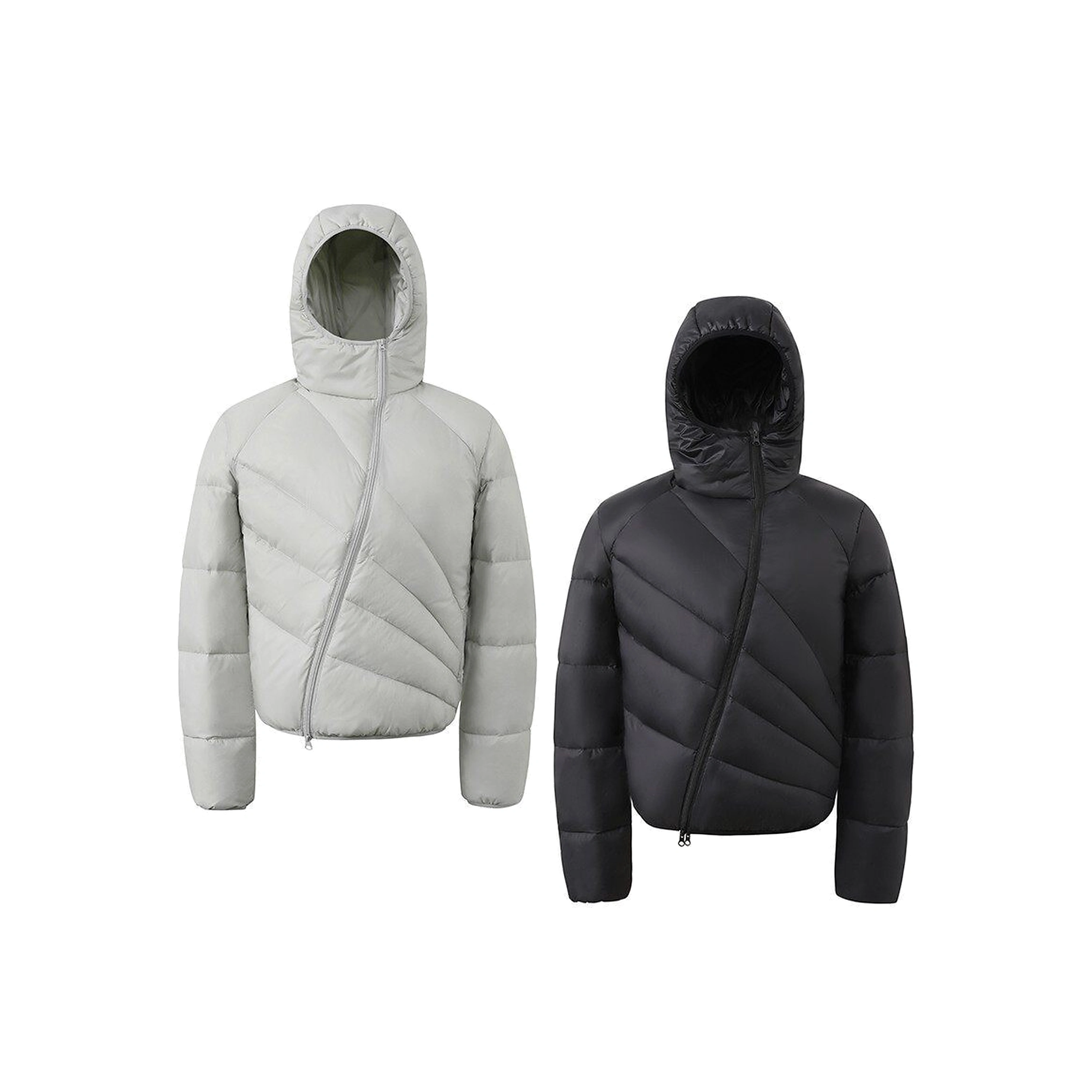 Chaqueta acolchada unisex, chunyafang 400T, cierre diagonal, ligera, con capucha image 2