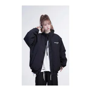 Chaqueta convertible mujer, mangas desmontables, unisex, gruesa, termica