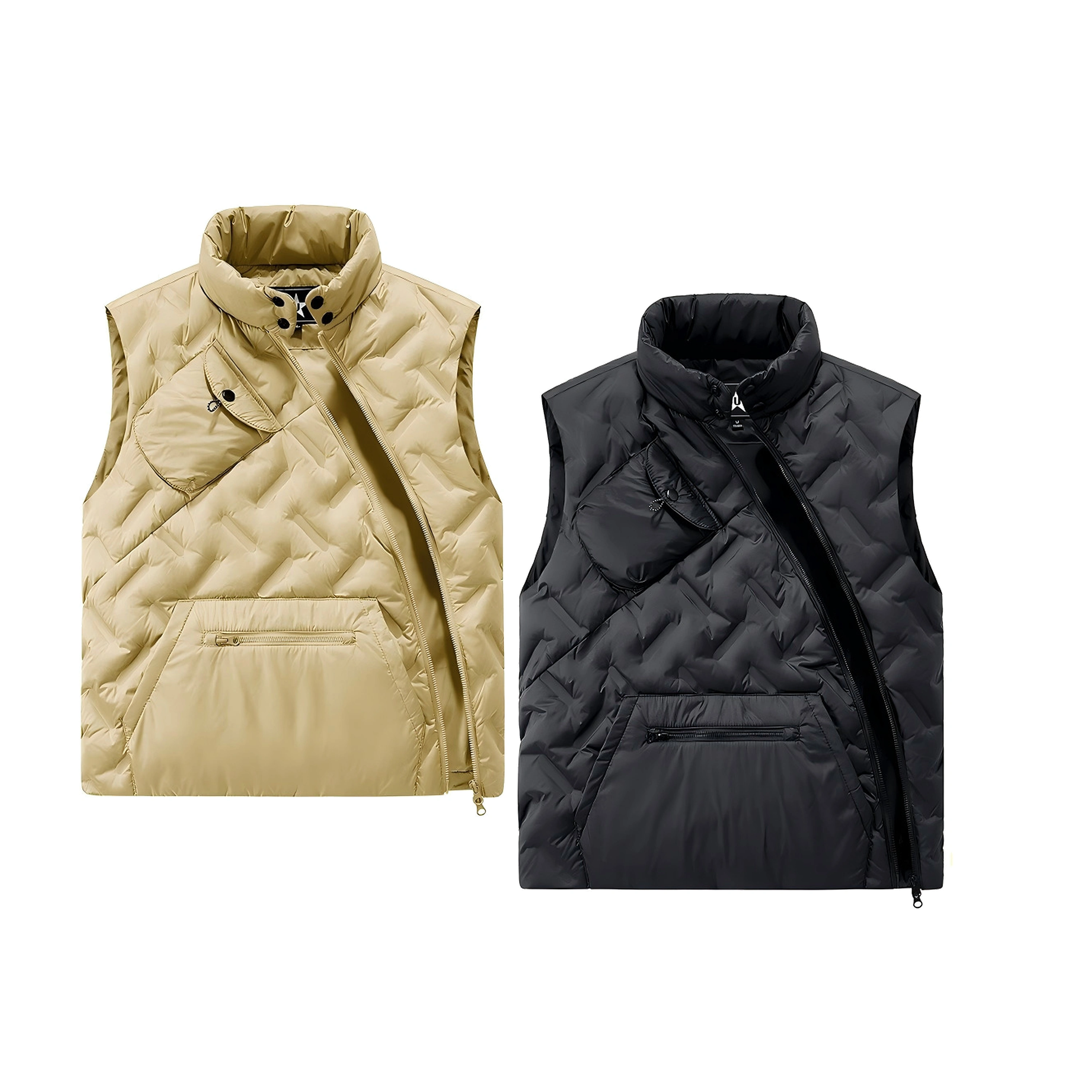 Chaleco acolchado unisex, chunyafang 400T, cuello alto, outdoor, cortaviento, termico image 1