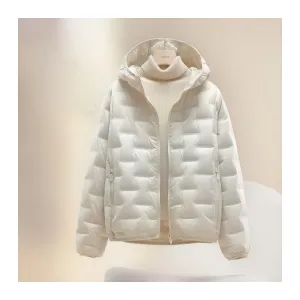 Chaqueta acolchada mujer, chunyafang 400T, corte slim, gruesa, coreana, petite, termica