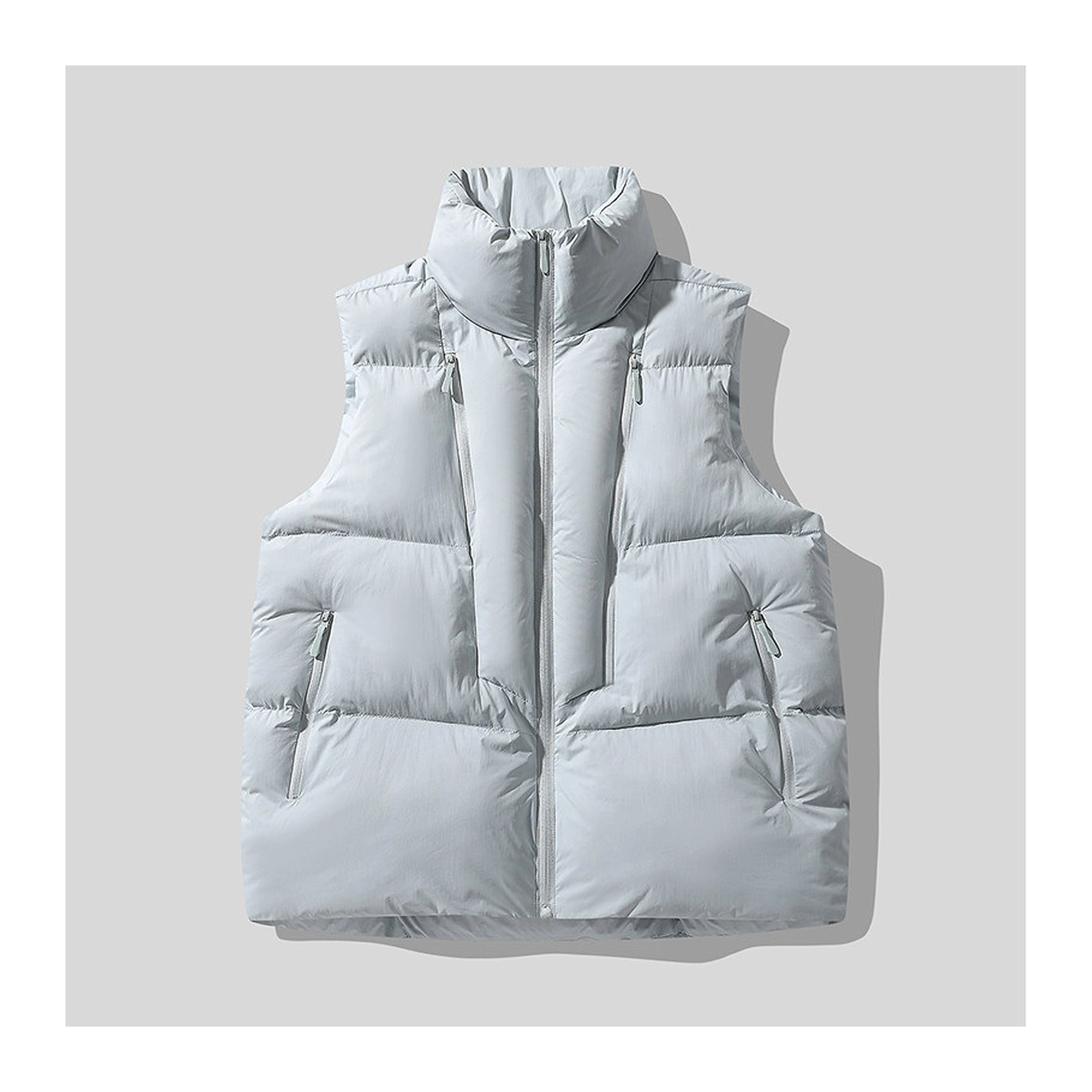 Chaleco acolchado mujer, chunyafang 400T, cuello alto, holgado, unisex, termico, talla grande image 1
