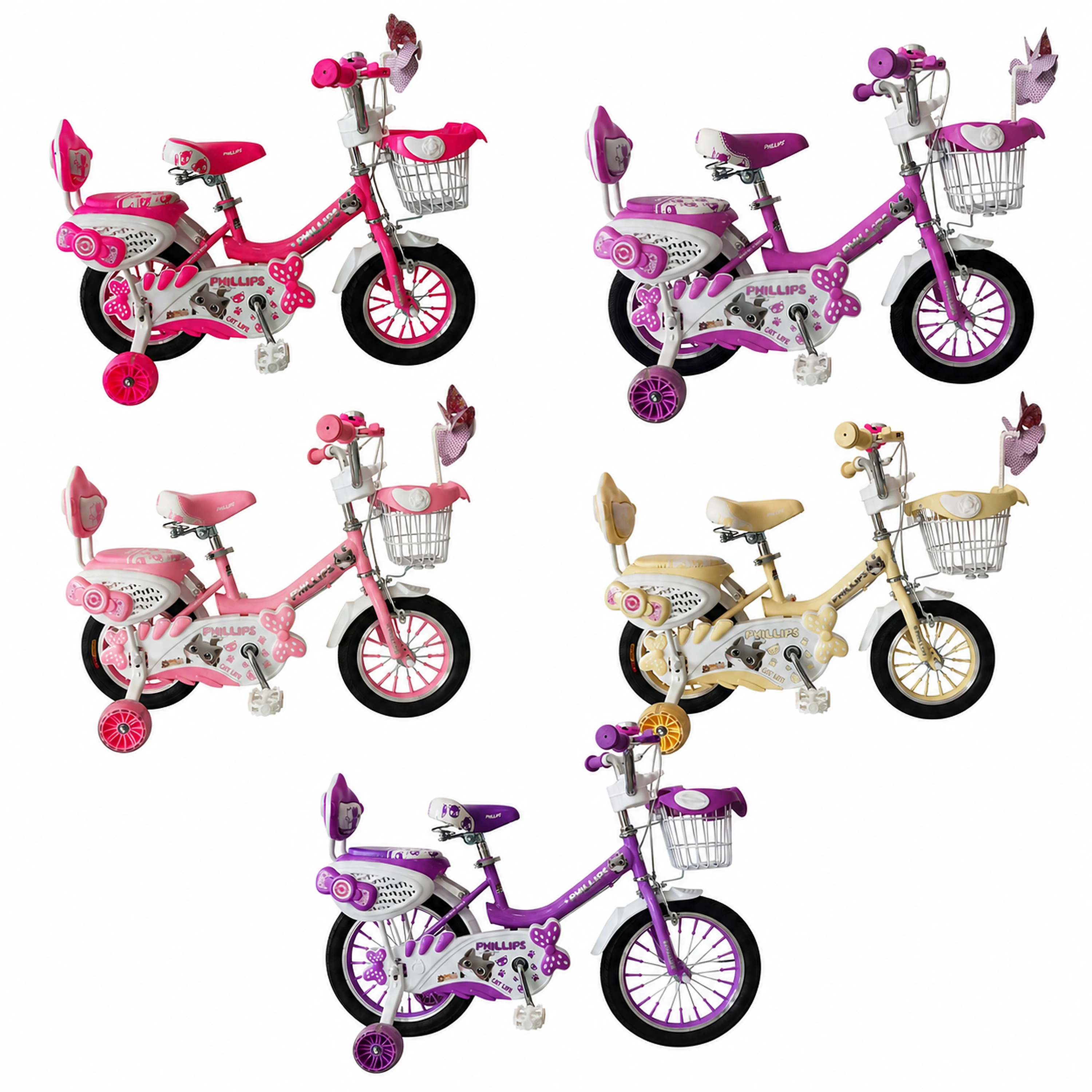 Bicicleta Infantil de Metal para Niños, 12 pulgadas