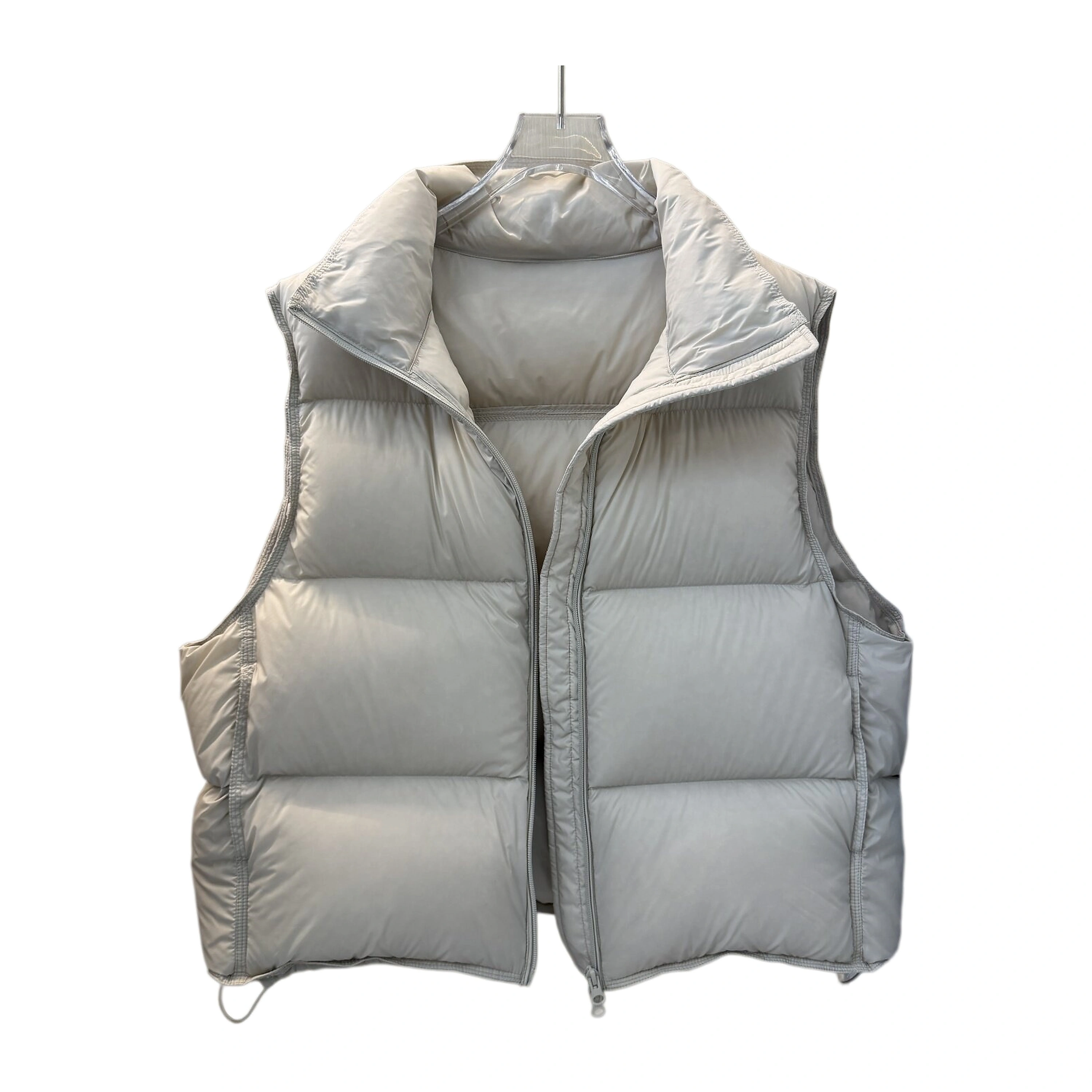 Chaleco acolchado mujer, chunyafang 400T, cuello alto, corto, holgado, talla grande, puff