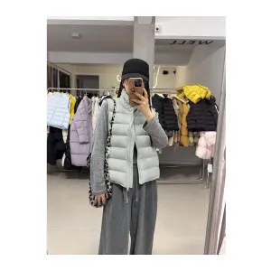 Chaleco acolchado mujer, chunyafang 400T, corto, puff, slim fit, termico
