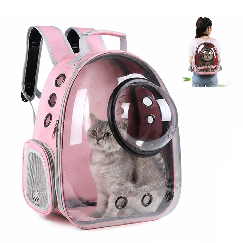 Mochila Transparente para Mascota Cápsula Espacial Poliéster y PVC