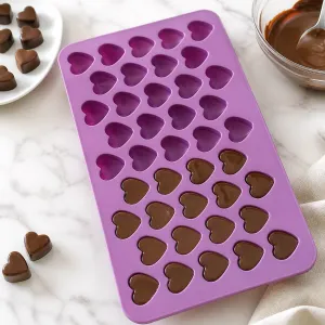 Molde de Silicona Corazones 55 Cavidades para Chocolate y Repostería