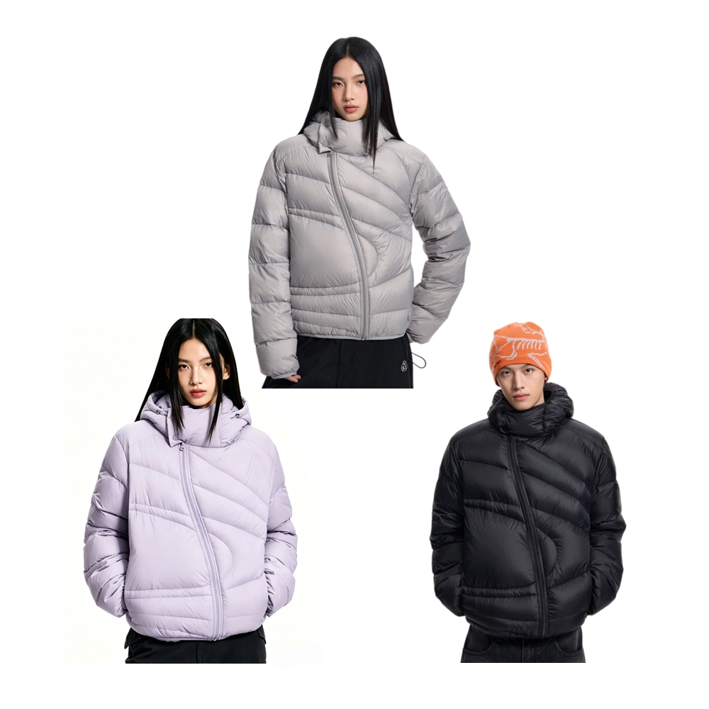 Chaqueta acolchada unisex, chunyafang 400T, cierre diagonal, holgada, talla grande