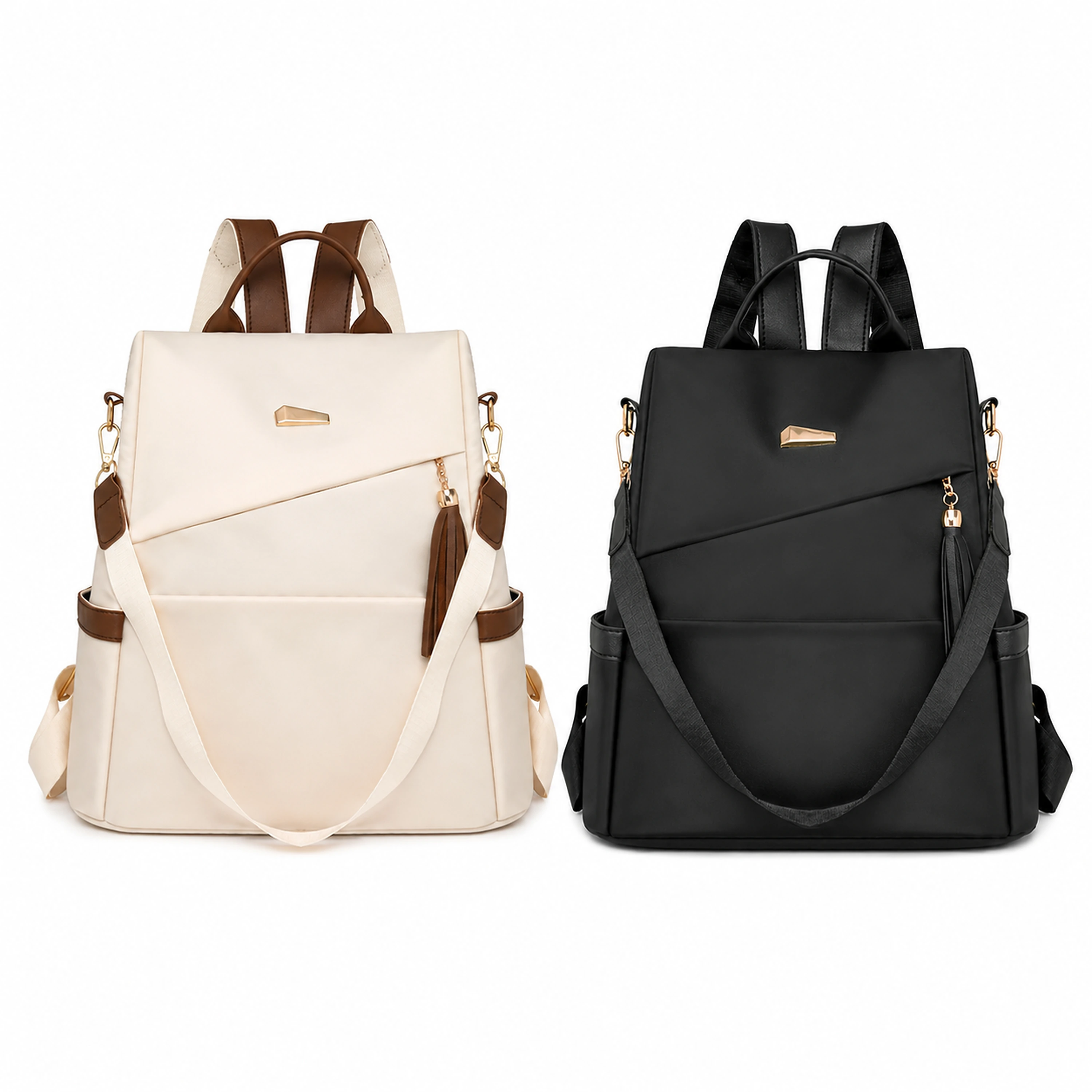 Mochila Antirrobo de Nylon para Mujer 30x32x12cm