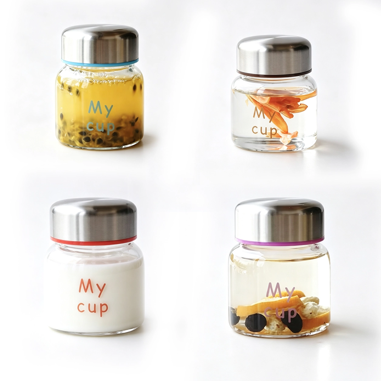 Frasco de Vidrio Borosilicato con Tapa Resistente al Calor 150ml