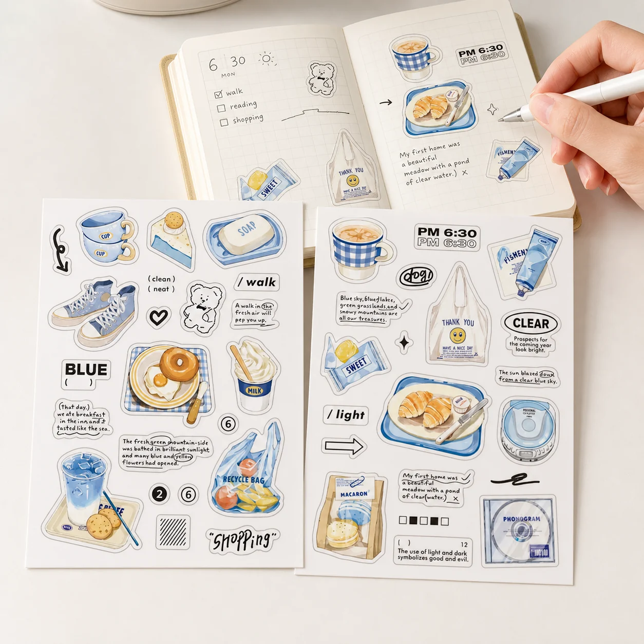 Stickers Adhesivos Serie Tienda de Barrio para Scrapbooking