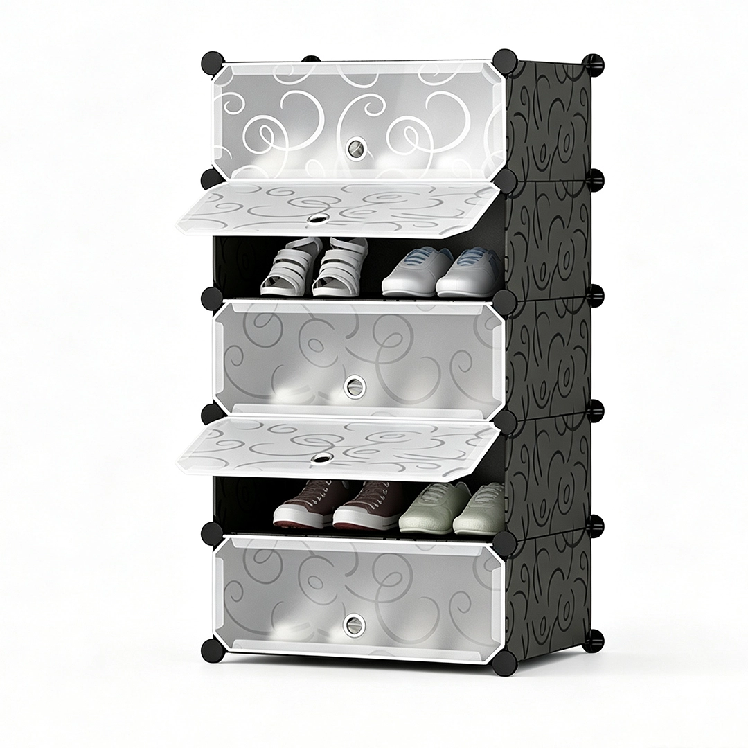 Zapatero Montable de Plástico para Dormitorio 49x37x93cm