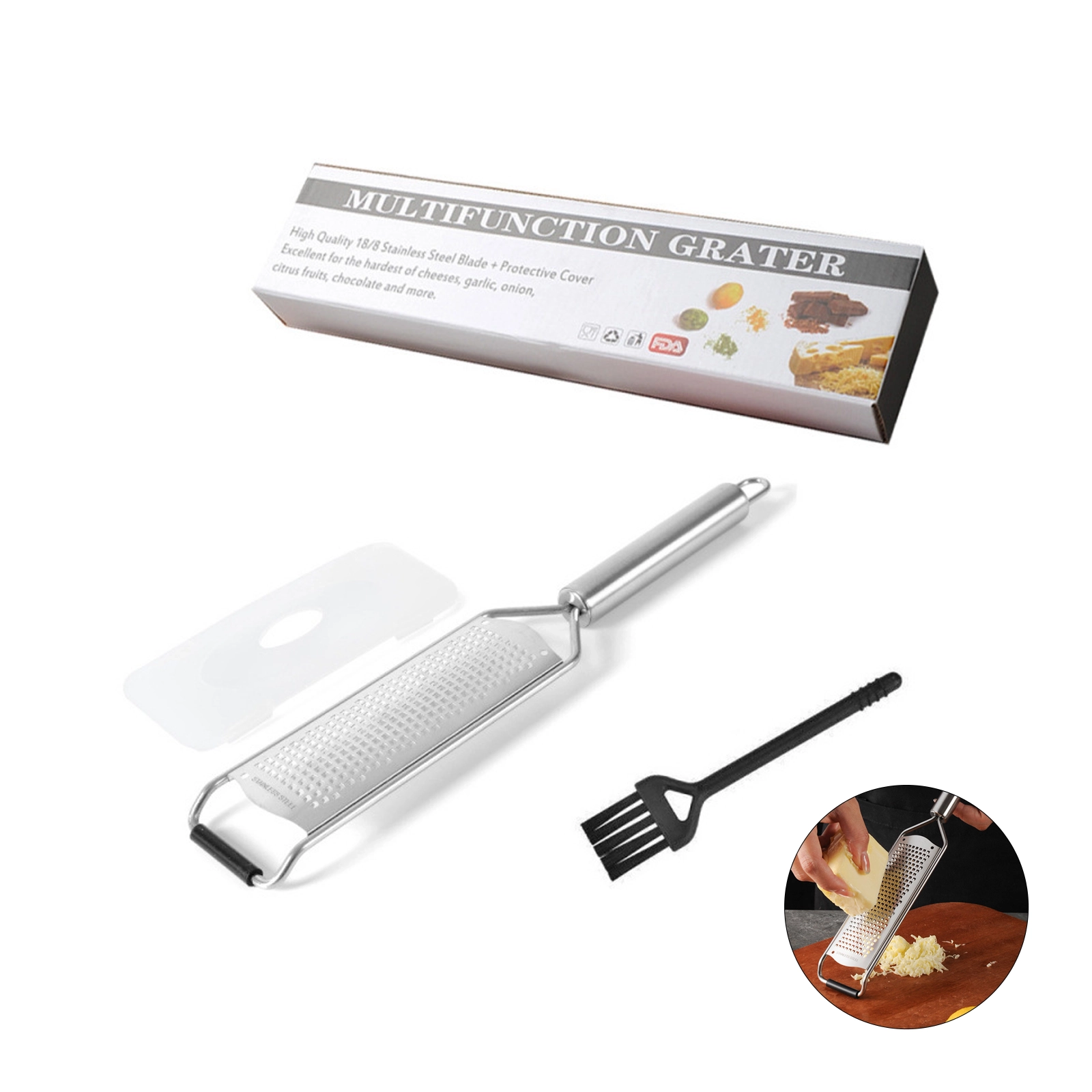 Rallador de Acero Inoxidable para Queso y Limón