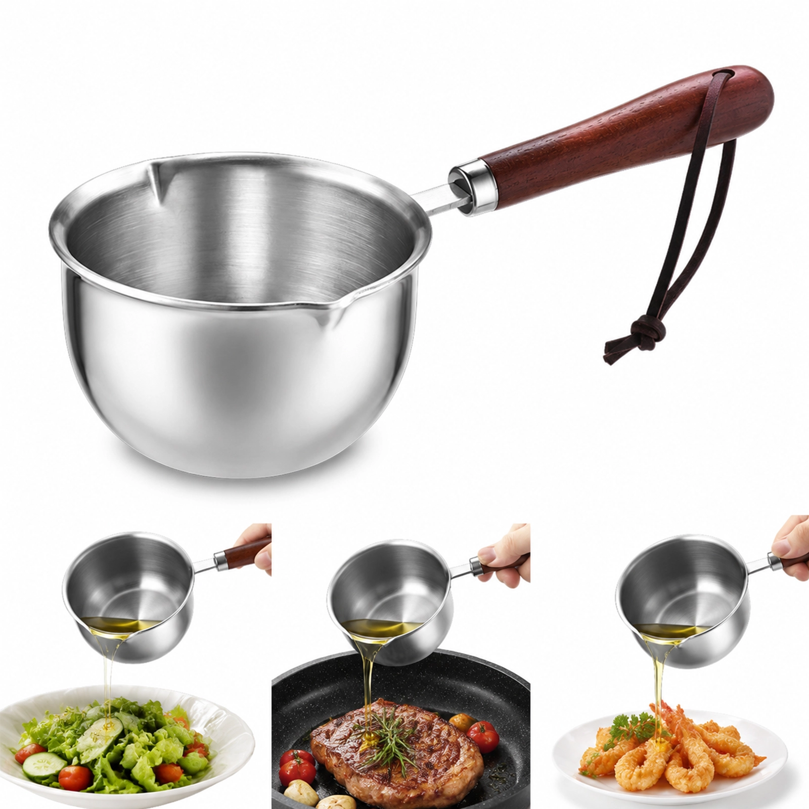 Cazo para Aceite de Acero Inoxidable, Mini