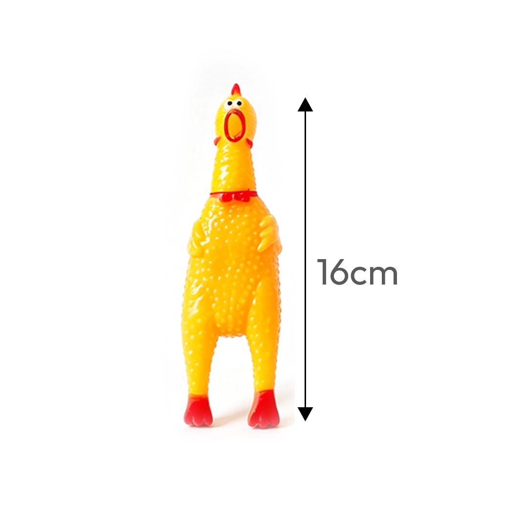 Juguete para Perro Pollo que Grita Vinilo Tamaño Pequeña 16cm
