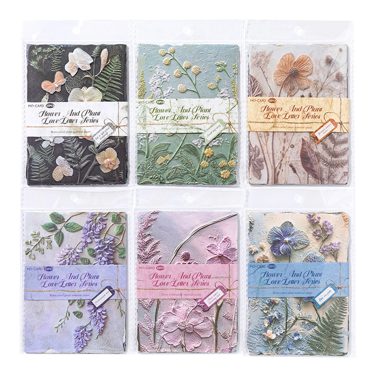 Papel Decorativo Vintage con Relieve Floral para Scrapbooking