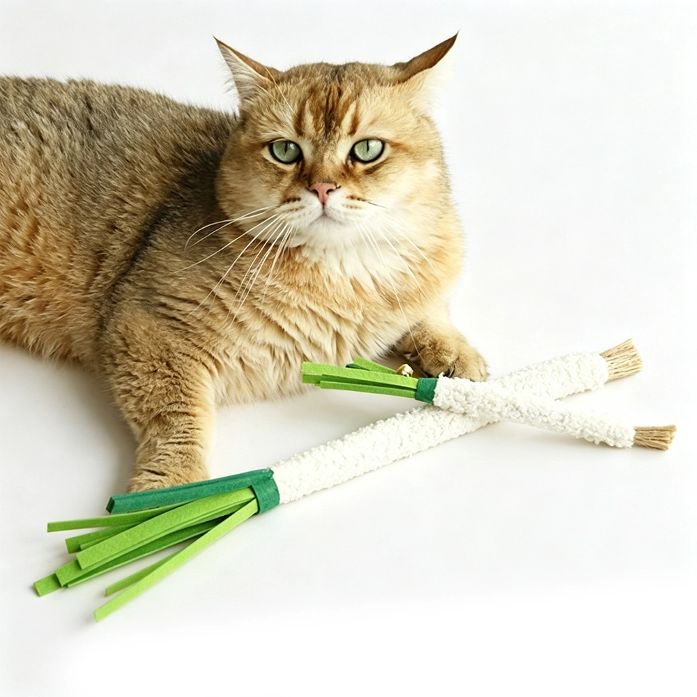 Juguete Mordedor para Gato Matatabi Felpa Verdura 40cm