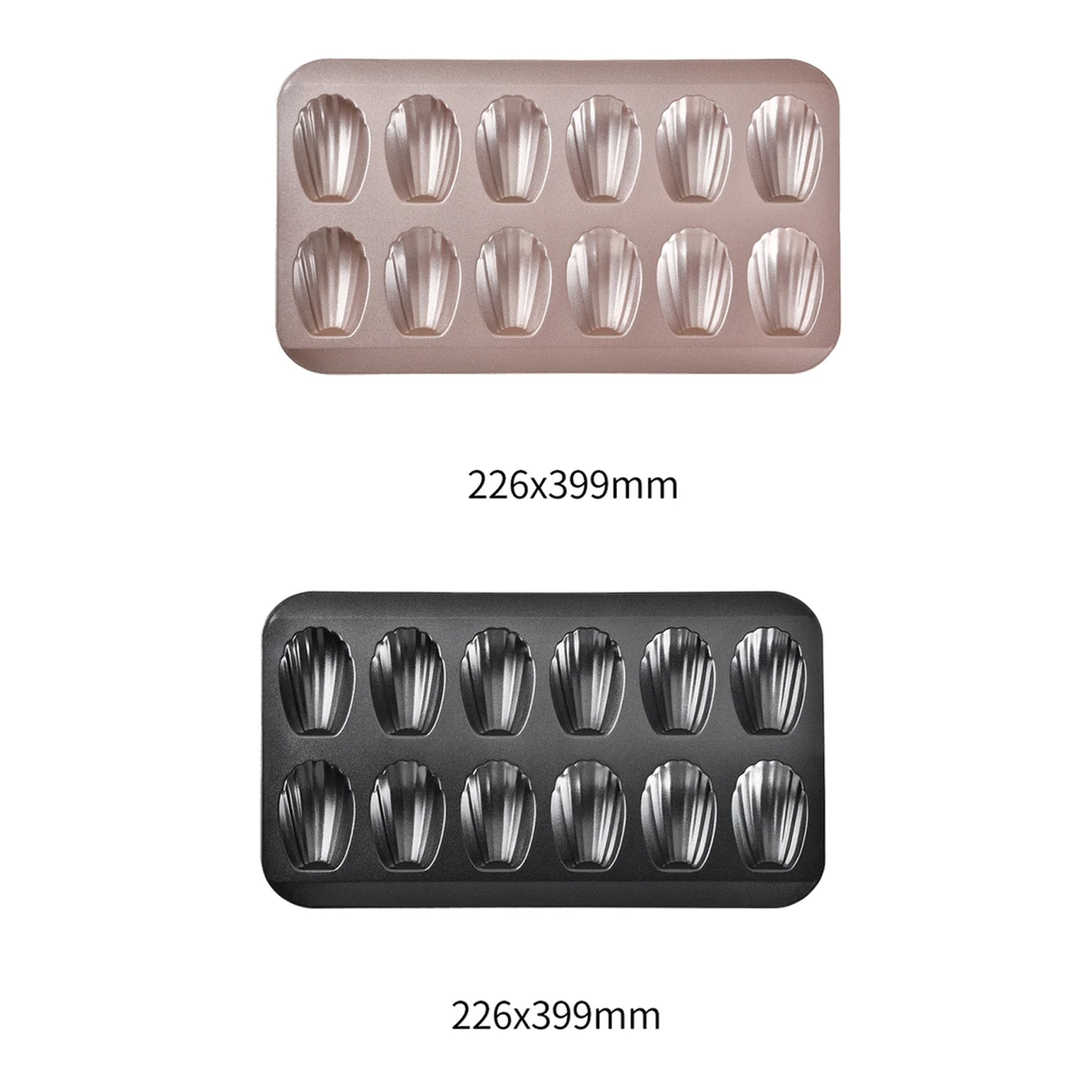 Molde para Madeleines de Acero Antiadherente, 12 Cavidades
