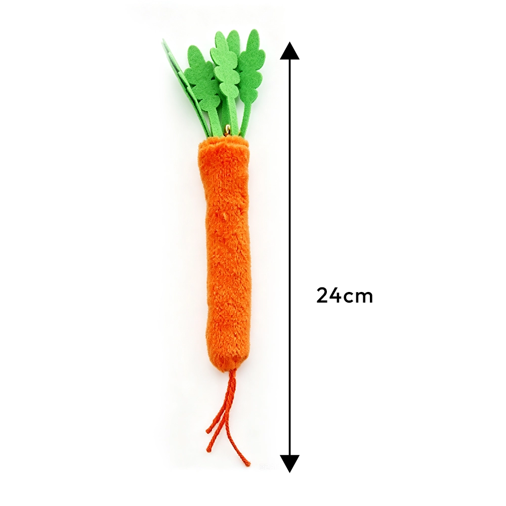 Juguete Mordedor para Gato Matatabi Felpa Zanahoria 24cm