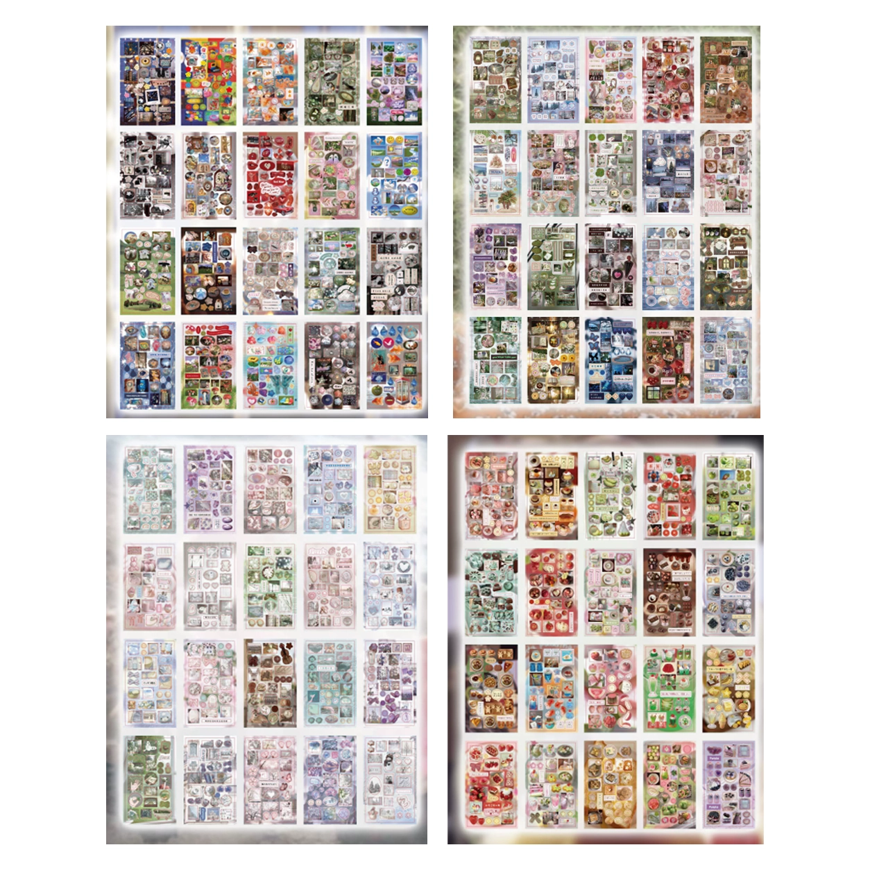 Libro de Stickers Troquelados Estilo Retro para Scrapbooking image 2