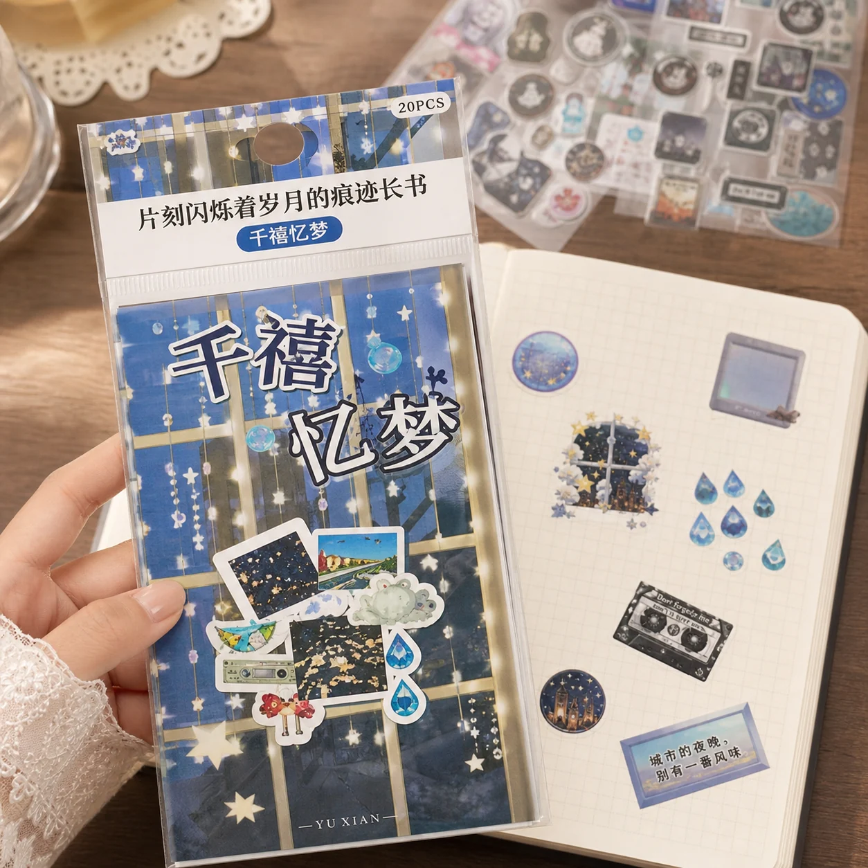 Libro de Stickers Troquelados Estilo Retro para Scrapbooking image 1