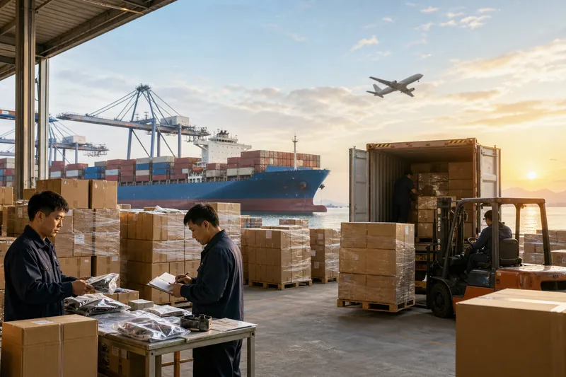 Transporte aéreo y marítimo para importar productos comprados en 1688